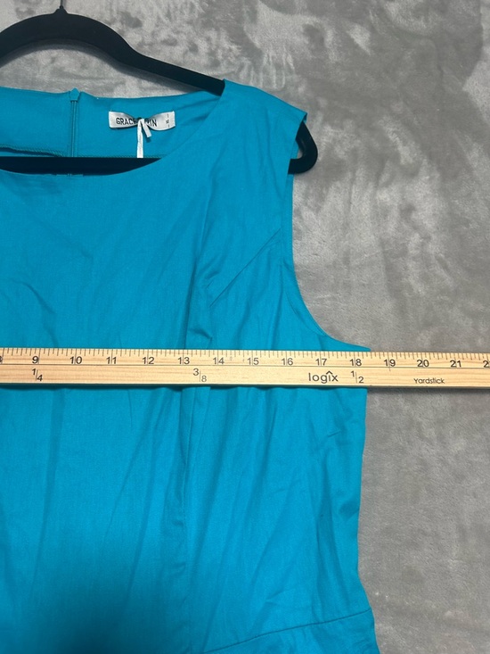 Grace Karin Sleeveless Fit And Flare Dress Women’s XL Blue - Picture 6 of 7